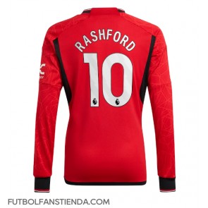 Manchester United Marcus Rashford #10 Primera Equipación 2023-24 Manga Larga